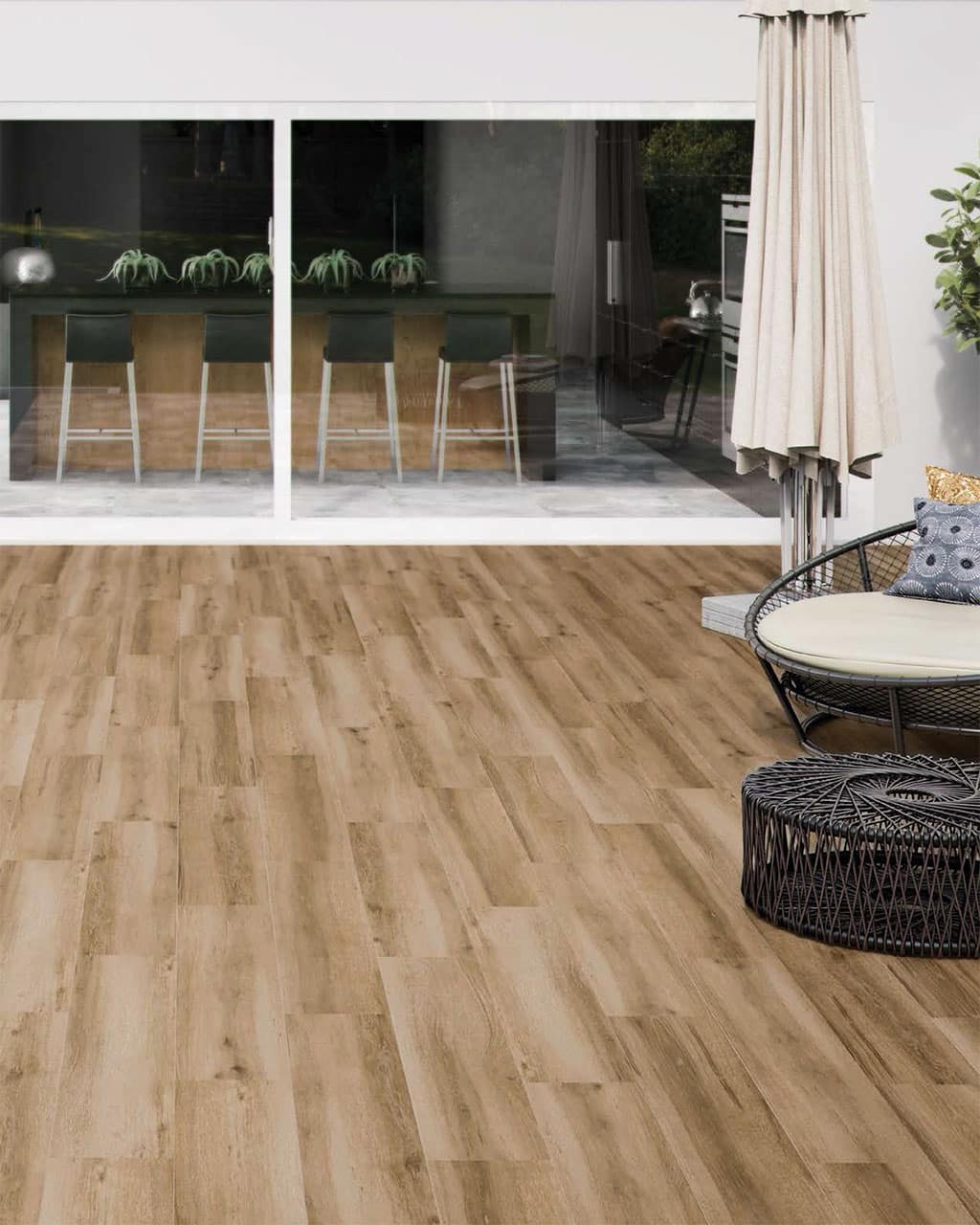 Casona Beige Anti Slip 8 x 48 Porcelain Wood Look Tile - Image 2